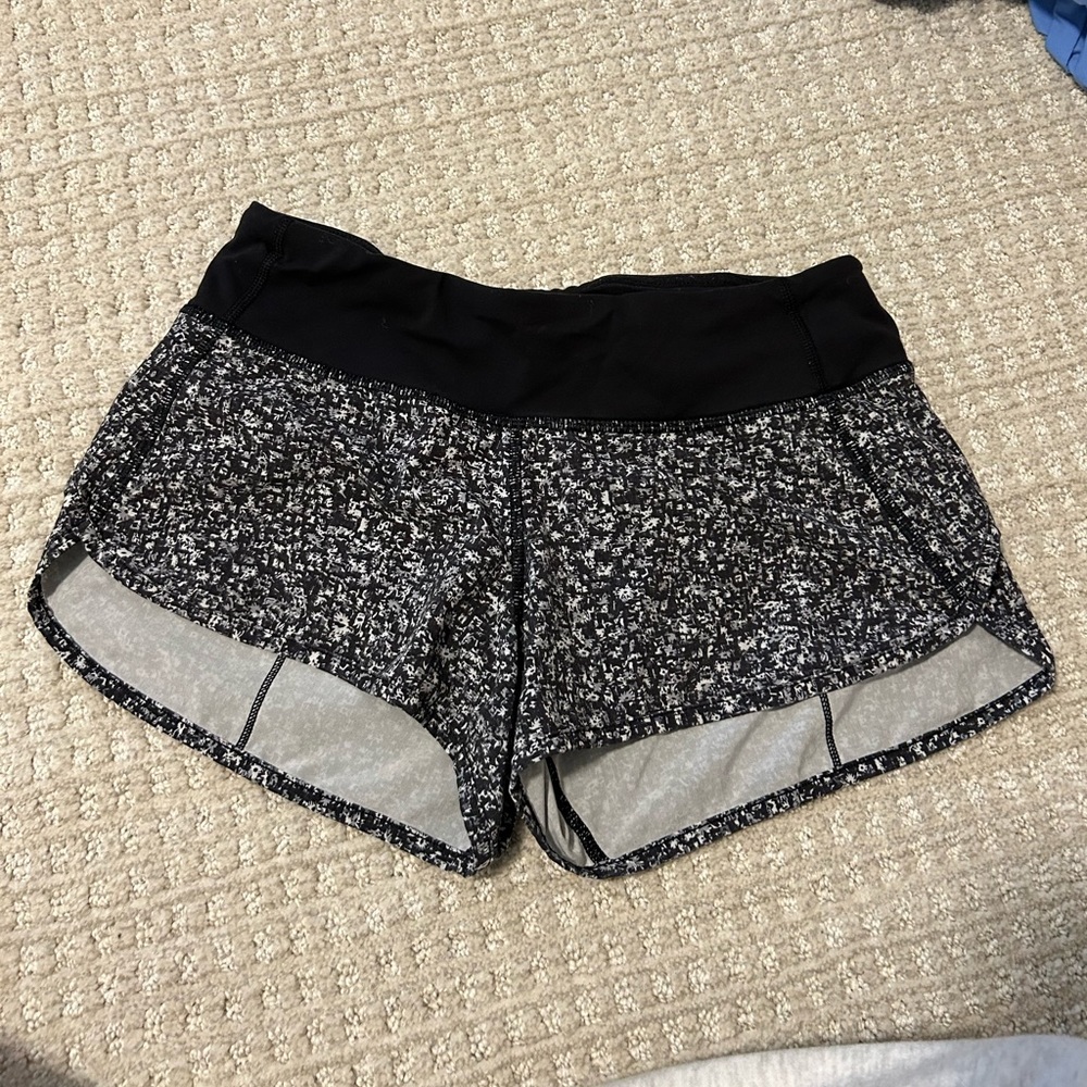 Floral Lululemon shorts